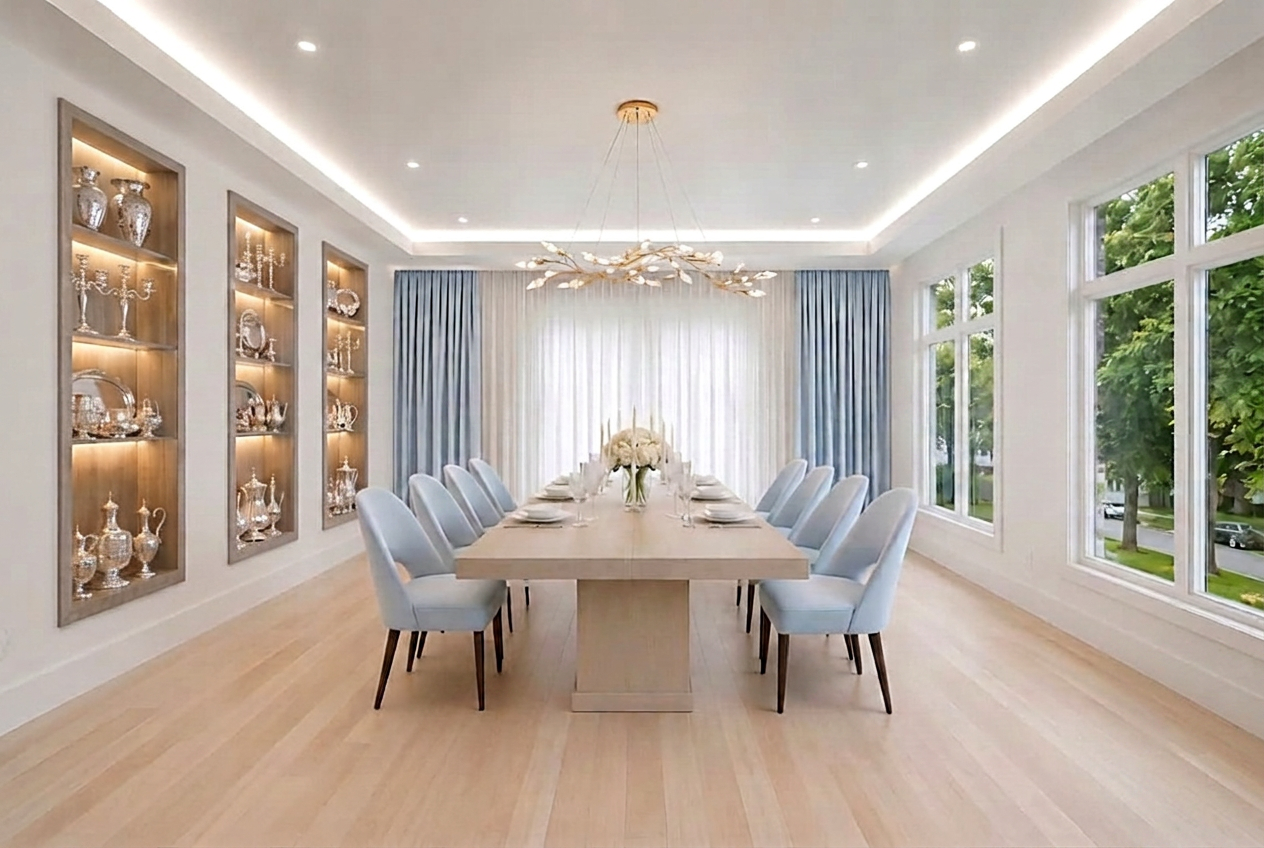 The Silver Room — residential interior in Monroe, New York