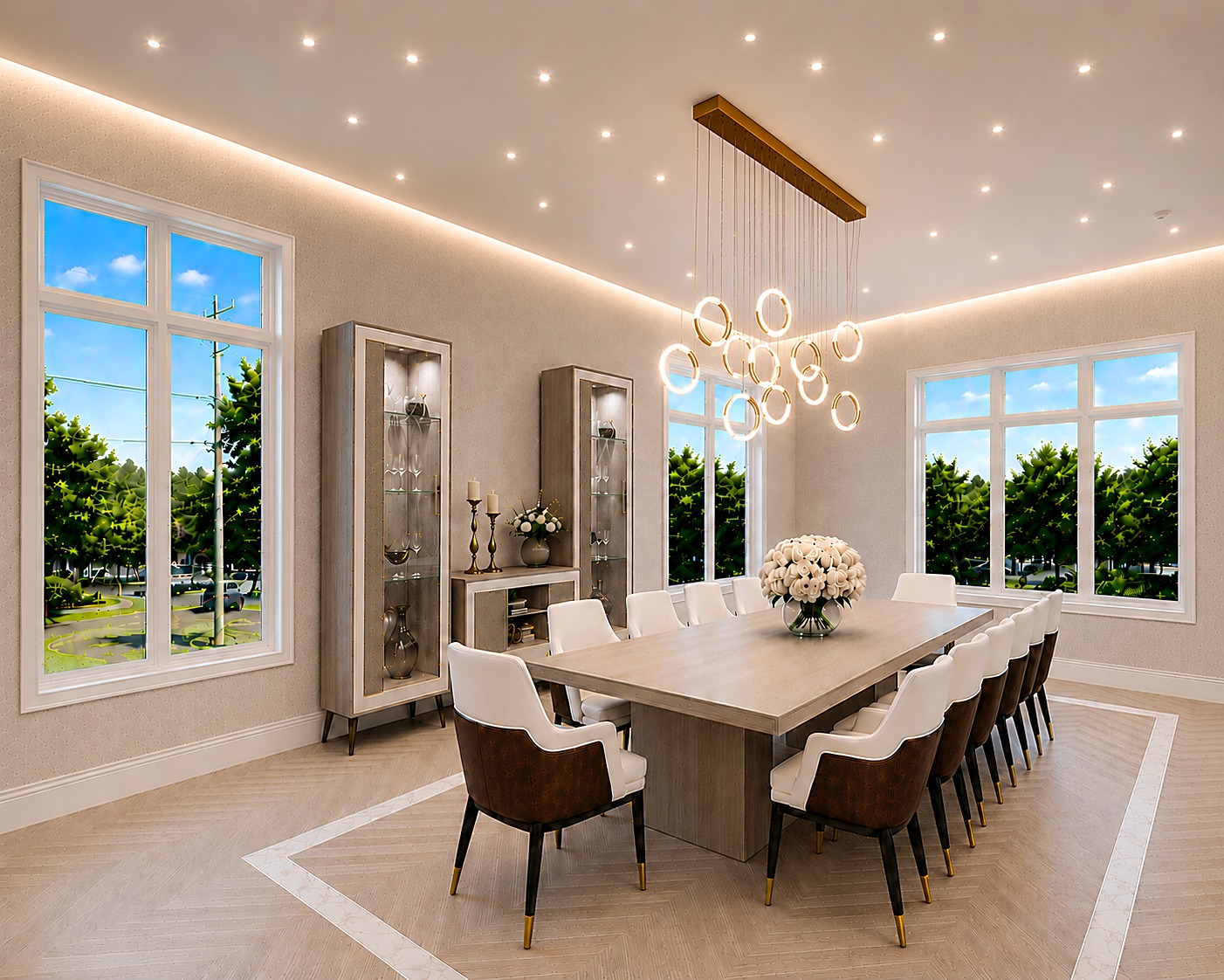 The Clarendon Dining Room — residential interior in Airmont, New York